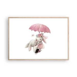 Affisch i ram av ljusek - Det är just kärlek - 100x70 cm