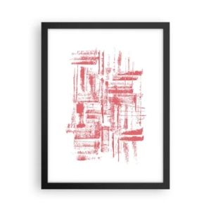 Affisch i svart ram - Röd stad - 30x40 cm