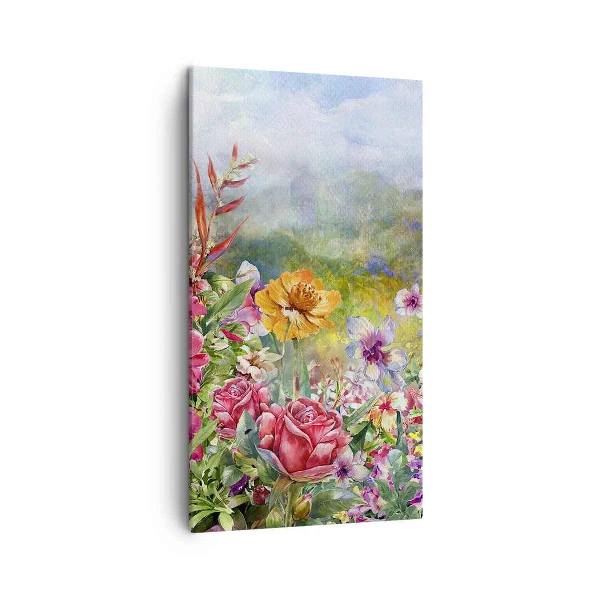 Canvastavla - Bild på duk - En trädgård som blivit galen - 45x80 cm