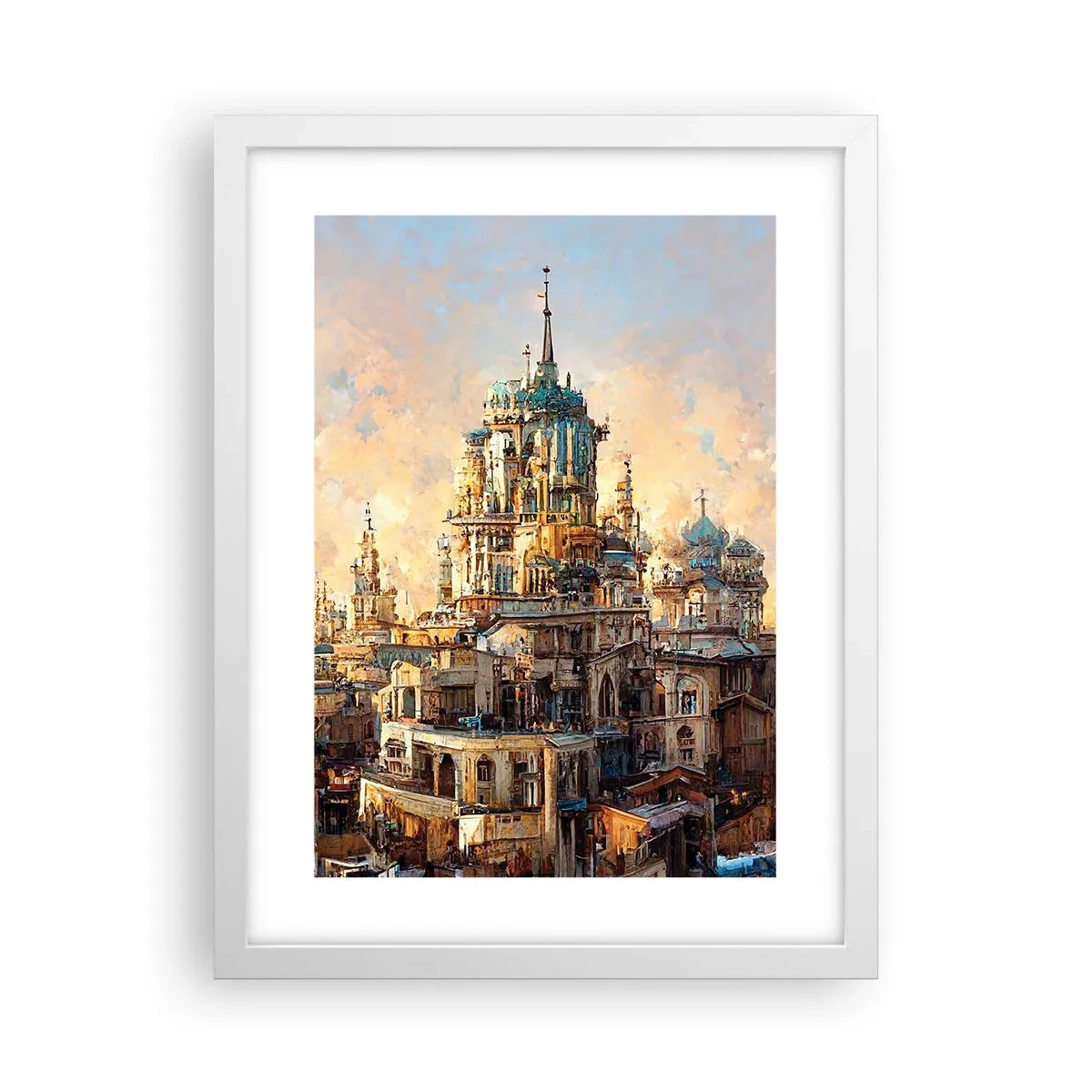 Affisch i vit ram - Städernas stad - 30x40 cm
