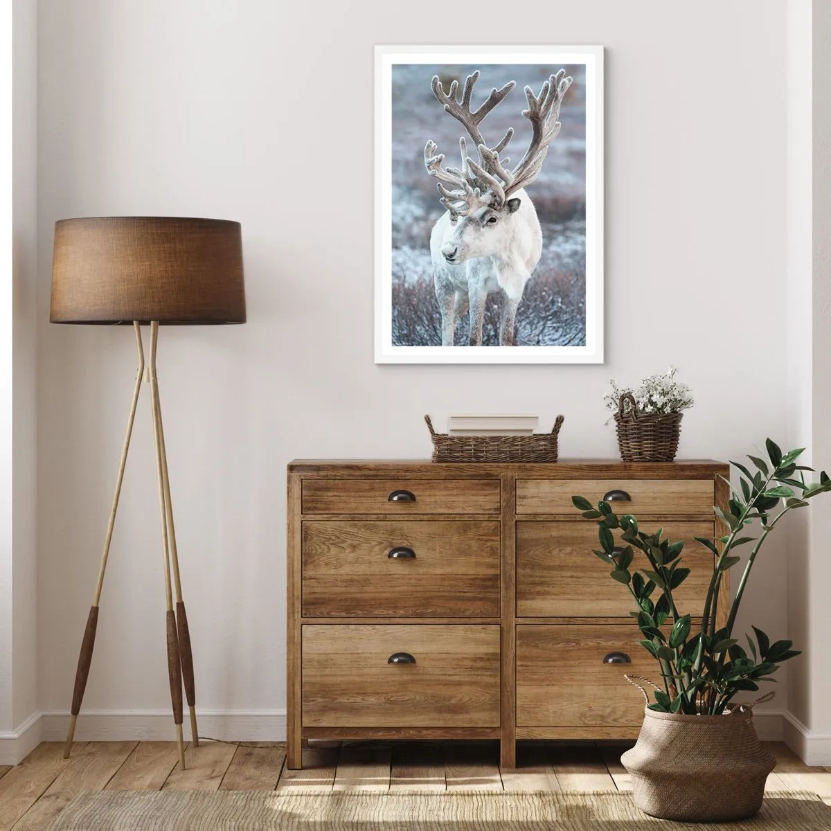 Affisch i vit ram - Porträtt i solsken - 61x91 cm