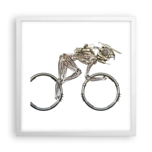 Affisch i vit ram - Underbar maskin - 40x40 cm