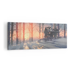 Canvastavla - Bild på duk - det är bara solen som tittar in här - 100x40 cm