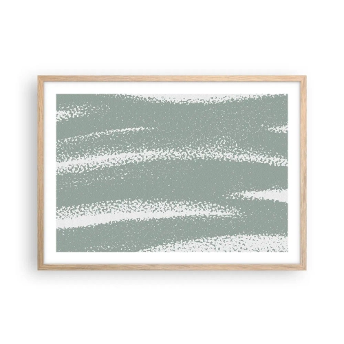 Affisch i ram av ljusek - Abstraktion i vinterstämning - 70x50 cm