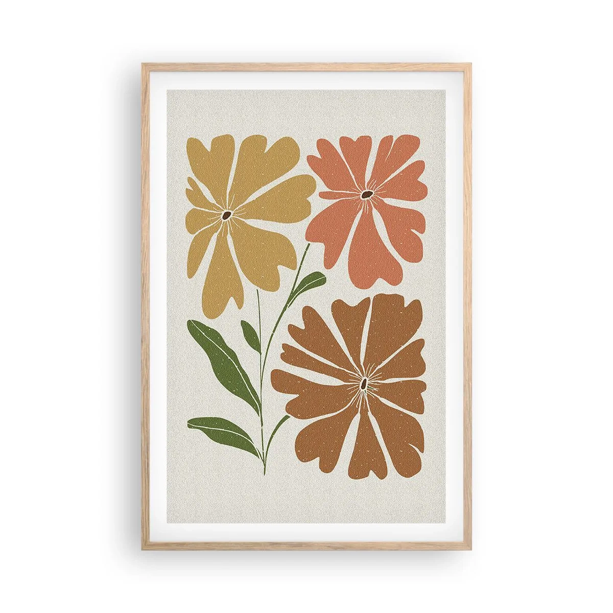 Affisch i ram av ljusek - Natur och geometri - 61x91 cm