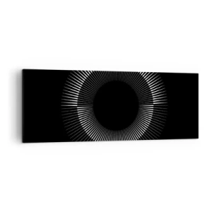 Canvastavla - Bild på duk - Svart sol - 140x50 cm