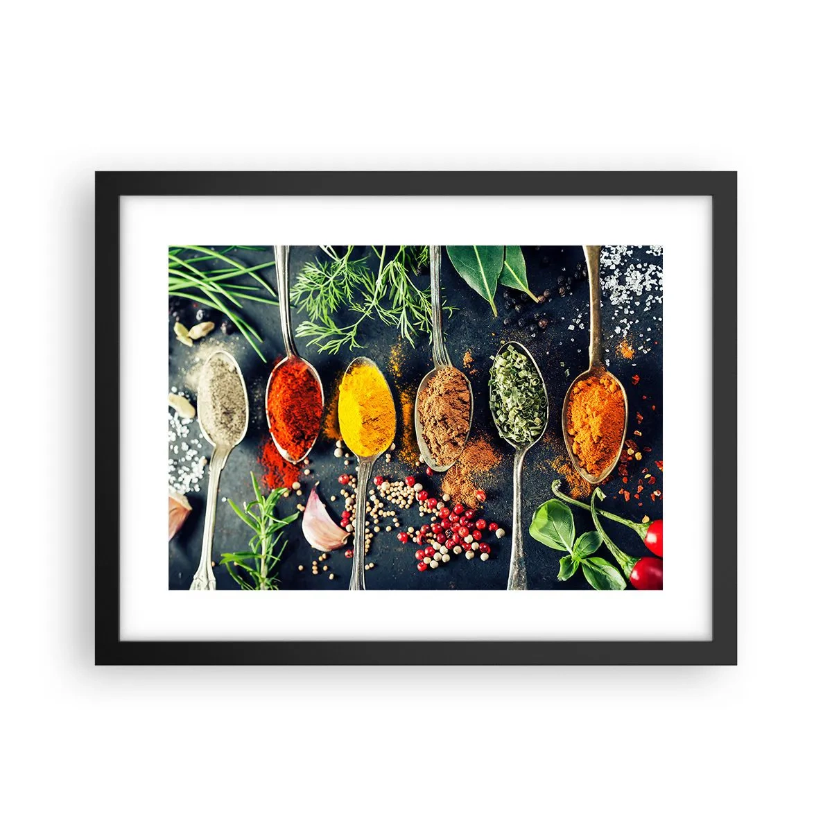 Affisch i svart ram - Kulinarisk magi - 40x30 cm