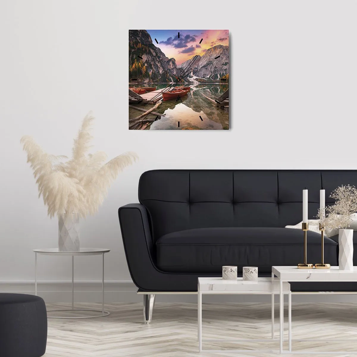 Väggklocka - Klocka på glas - Dagens löfte - 30x30 cm