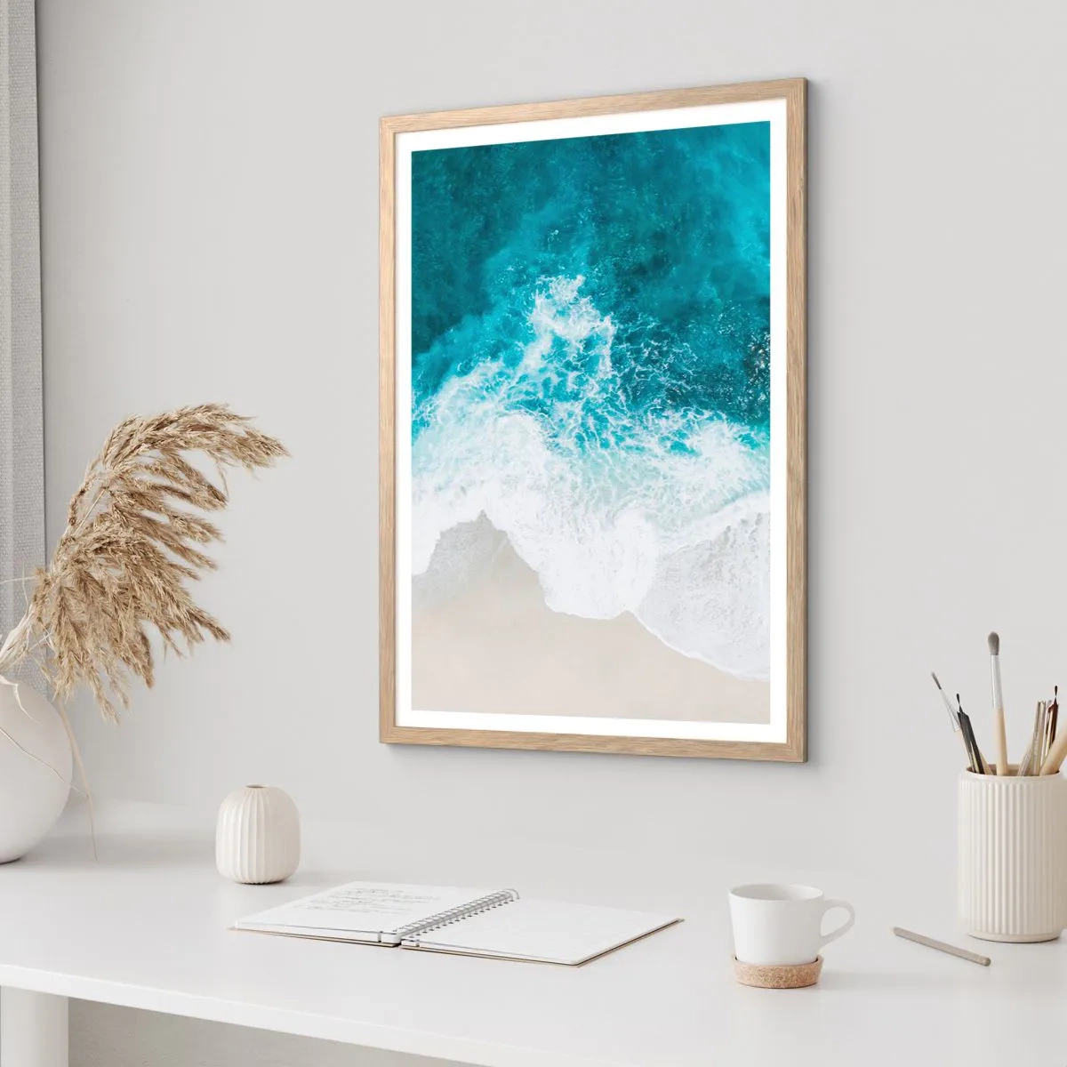 Affisch i ram av ljusek - Naturlig smekning - 50x70 cm