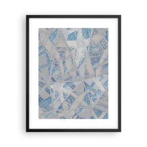 Affisch i svart ram - I en gråblå labyrint - 40x50 cm