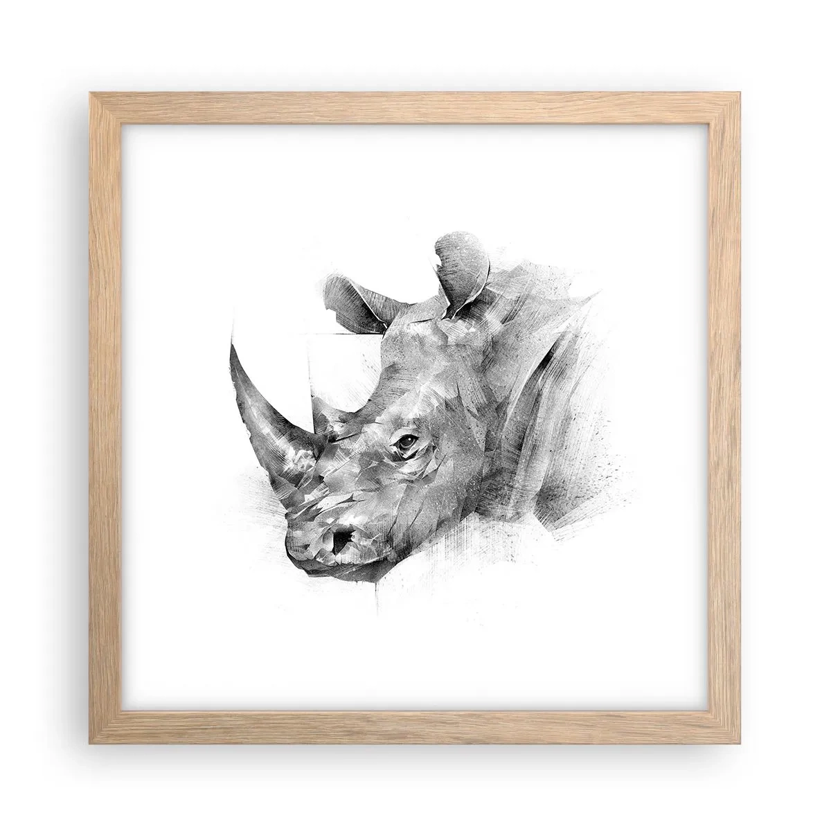 Affisch i ram av ljusek - Afrikansk porträtt - 30x30 cm