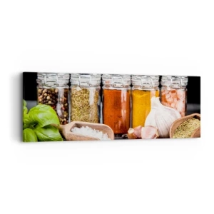 Canvastavla - Bild på duk - Så att livet har smak - 90x30 cm