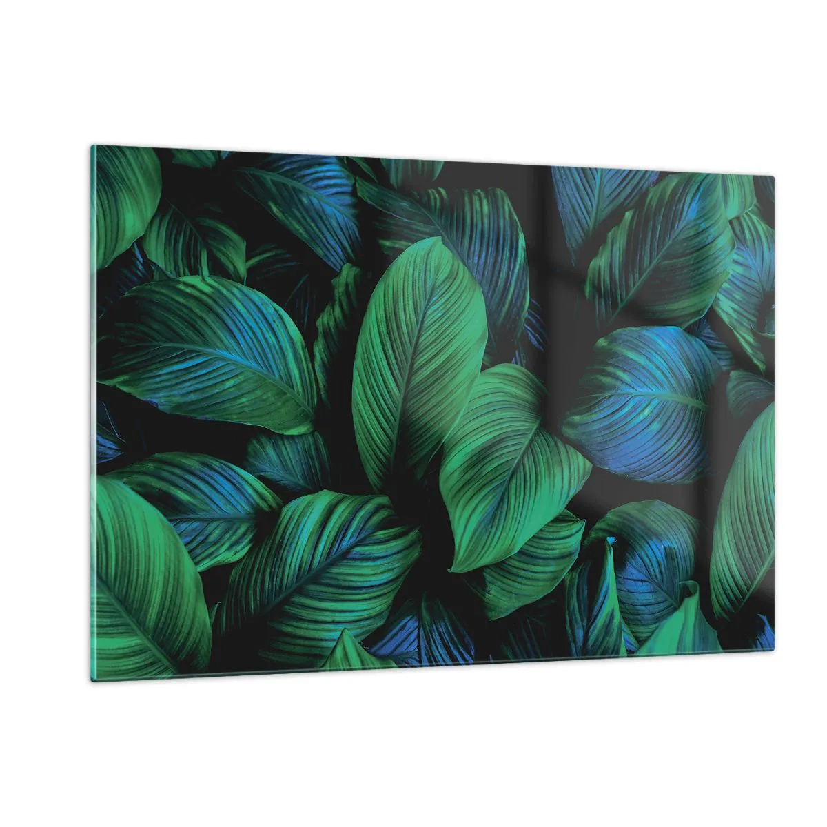 Glastavla - Bild på glas - I gröna folkmassan - 120x80 cm