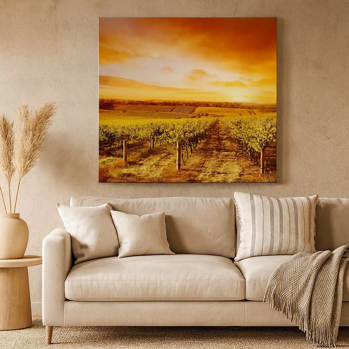 Canvastavla - Bild på duk - Fina druvor med en gnutta sol - 30x30 cm