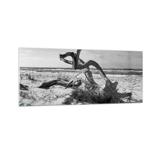 Glastavla - Bild på glas - Havets skulptur - 100x40 cm