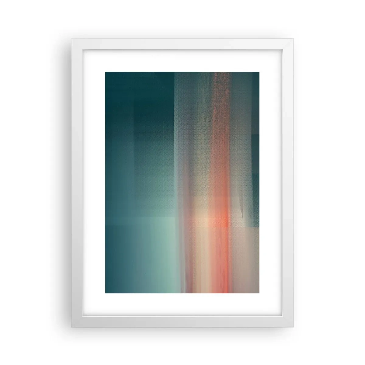 Affisch i vit ram - Abstraktion: ljusvågor - 30x40 cm