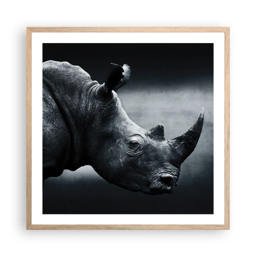 Affisch i ram av ljusek - Höger profil - 60x60 cm