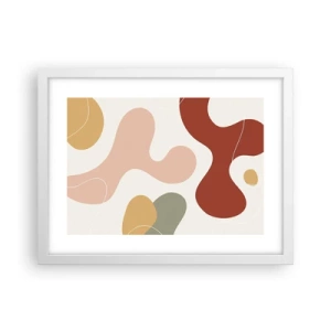 Affisch i vit ram - Ornamental zig-zack? - 40x30 cm