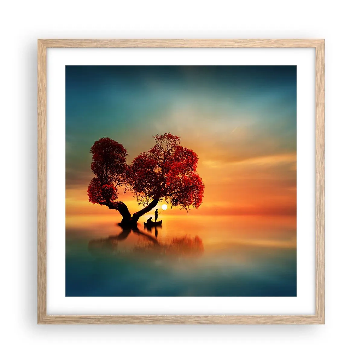 Affisch i ram av ljusek - Avlägsen tystnad - 50x50 cm