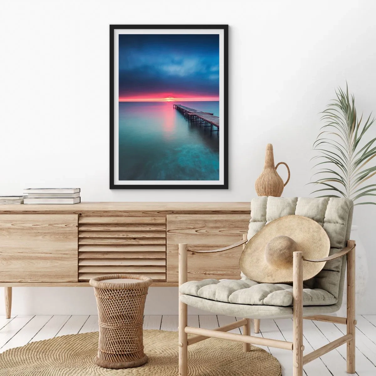 Affisch i svart ram - Mellan himlen och jorden - 61x91 cm