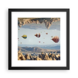 Affisch i svart ram - Här är allt möjligt - 30x30 cm