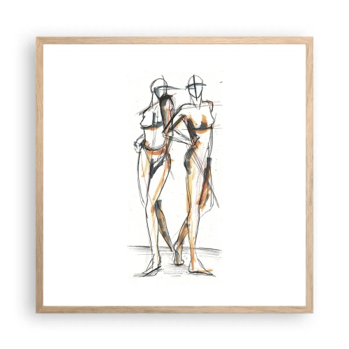 Affisch i ram av ljusek - Charmens studie - 60x60 cm