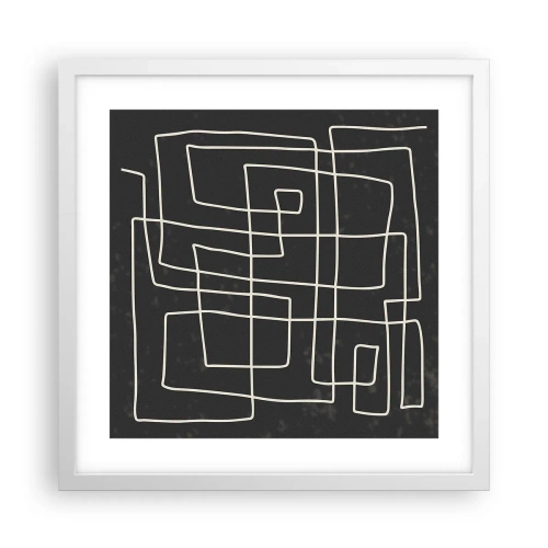 Affisch i vit ram - Inte så enkelt - 40x40 cm