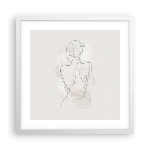 Affisch i vit ram - Som ett känsligt instrument - 40x40 cm