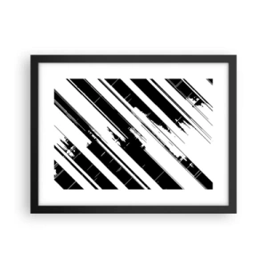 Affisch i svart ram - Intensiv och dynamisk komposition - 40x30 cm