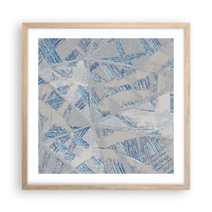 Affisch i ram av ljusek - I en gråblå labyrint - 50x50 cm