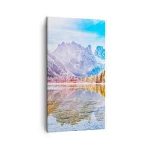 Canvastavla - Bild på duk - Det är redan höst i fjällen - 45x80 cm