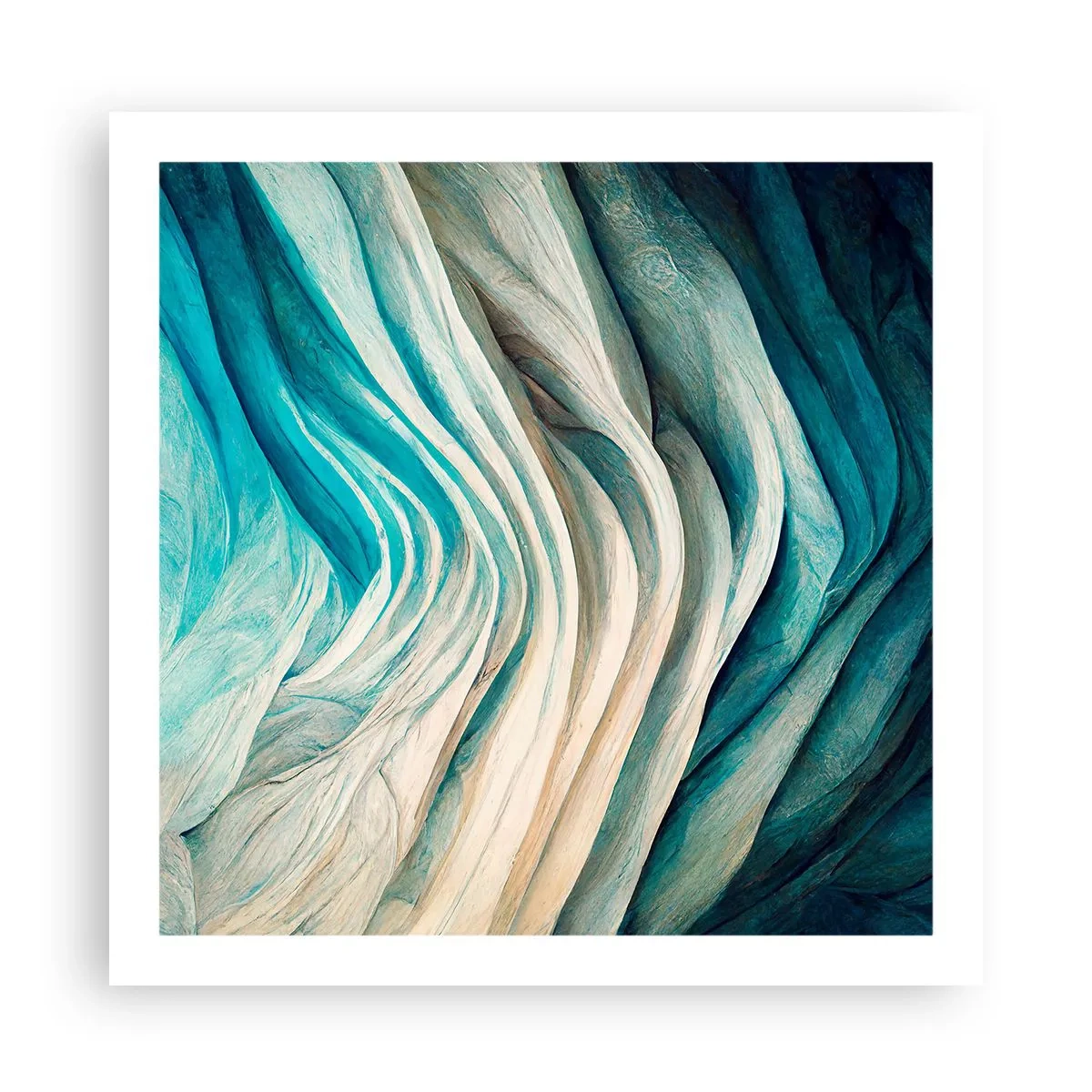 Affisch - Blå omättlighet - 60x60 cm