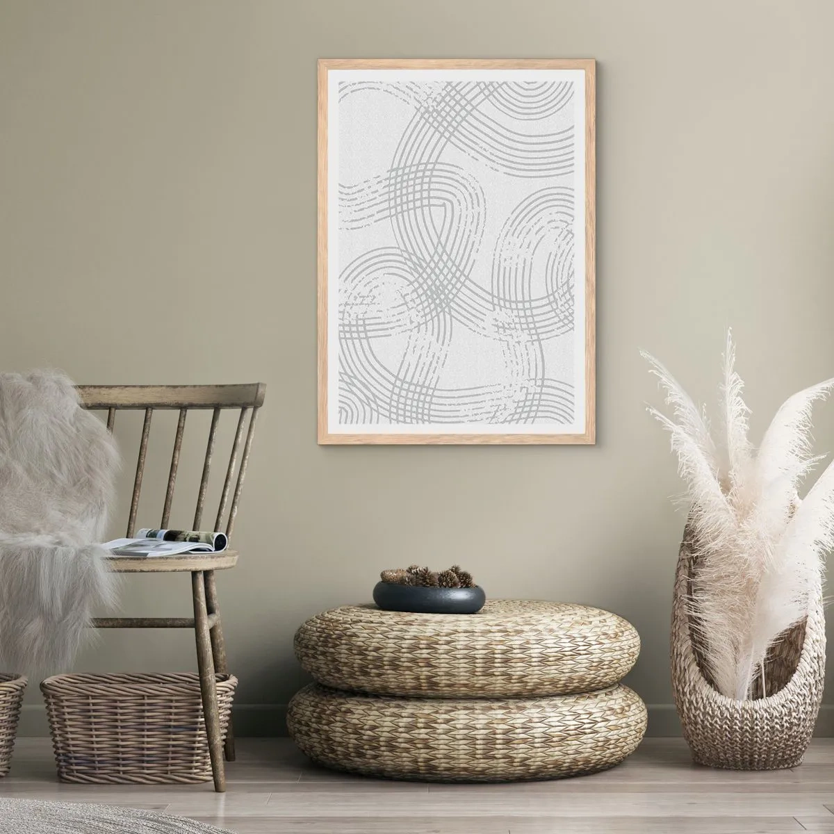 Affisch i ram av ljusek - Det finns ingen rak väg - 40x50 cm