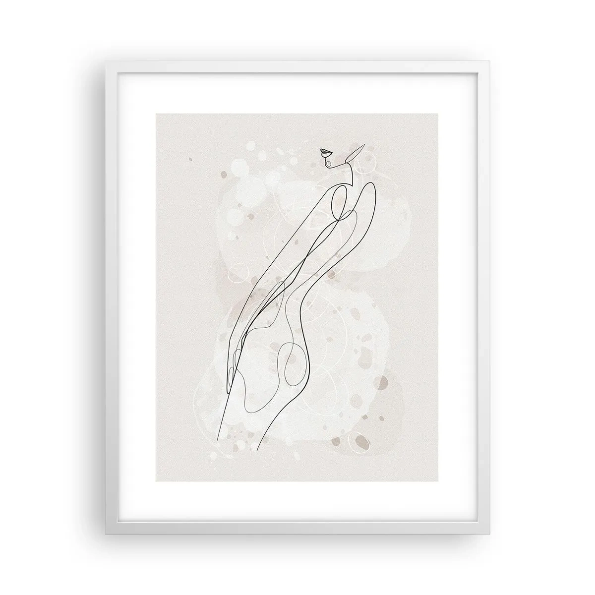 Affisch i vit ram - Blicken går vilse - 40x50 cm