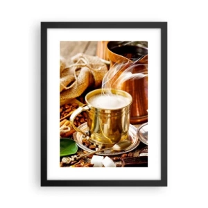 Affisch i svart ram - Ha en trevlig dag! - 30x40 cm