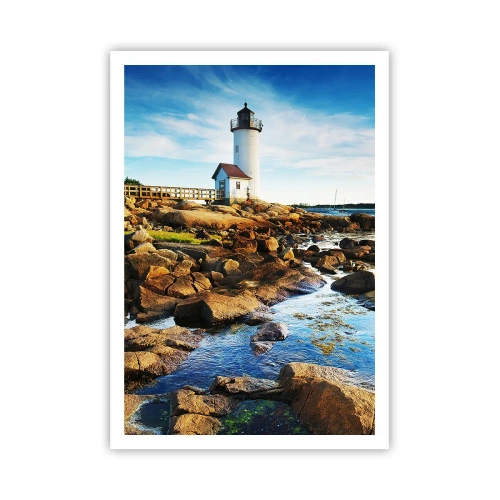 Affisch - Kom lyckligt tillbaka, jag väntar - 70x100 cm