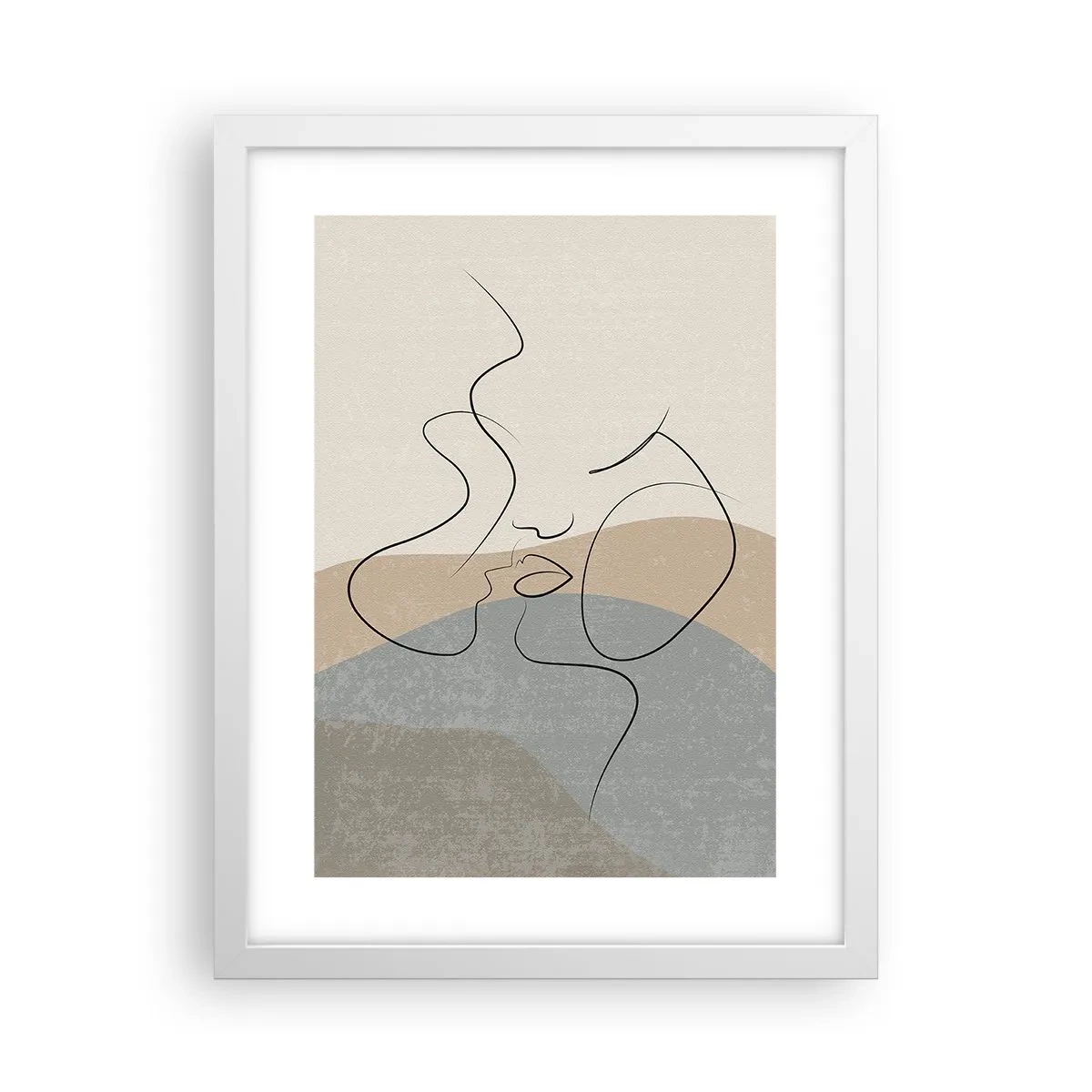 Affisch i vit ram - Beröra med pensel - 30x40 cm