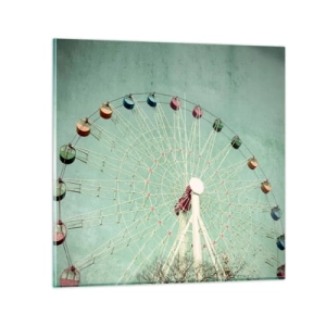 Glastavla - Bild på glas - Välkommen att ha kul - 60x60 cm