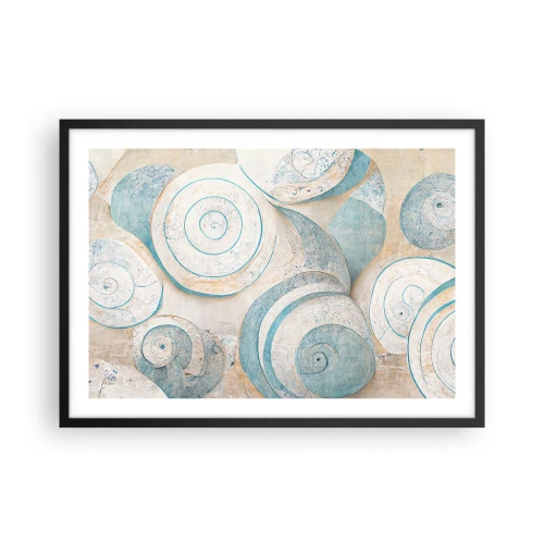 Affisch i svart ram - Vad döljer musslan? - 70x50 cm