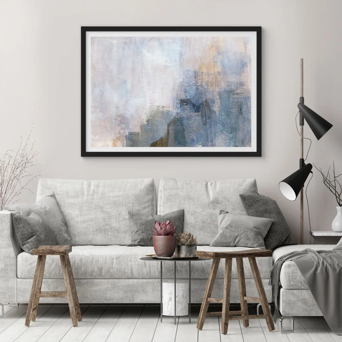 Affisch i svart ram - Färgernas toner och ackord - 50x40 cm