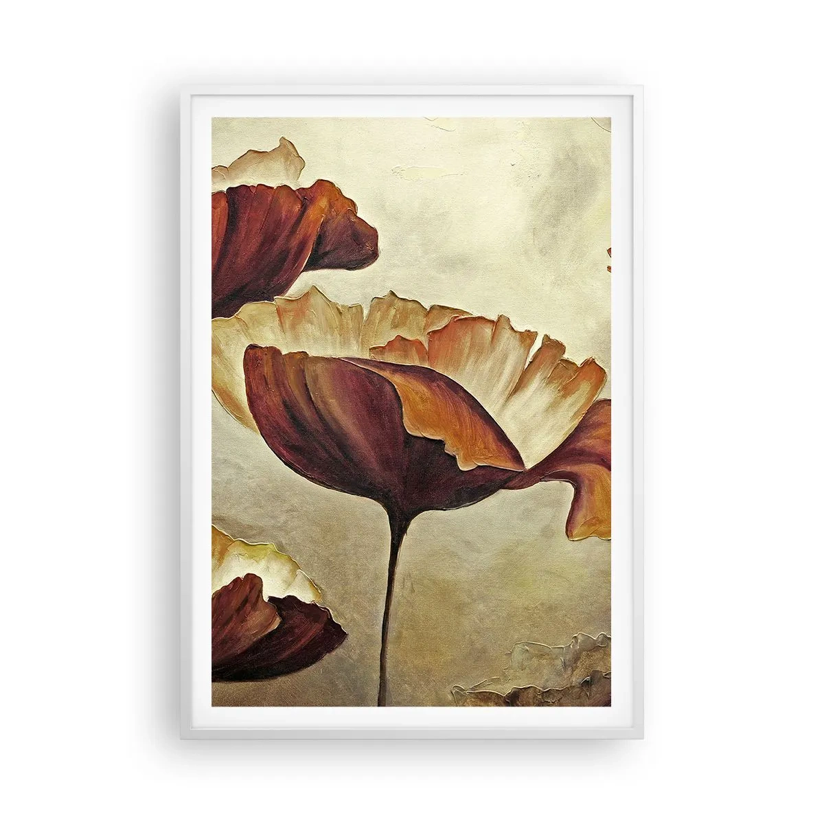 Affisch i vit ram - Ängsblommor - 70x100 cm