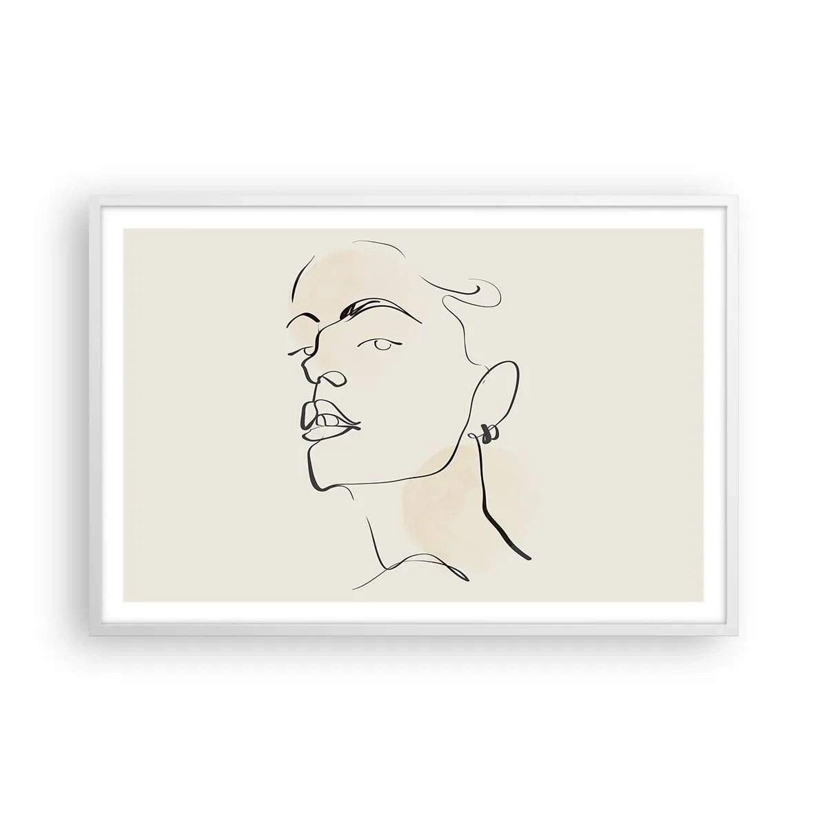 Affisch i vit ram - Stolt blick - 91x61 cm