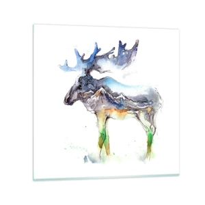 Glastavla - Bild på glas - Vintersagans figur - 30x30 cm