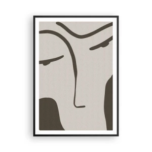 Affisch i svart ram - Som från en målning av Modigliani - 70x100 cm