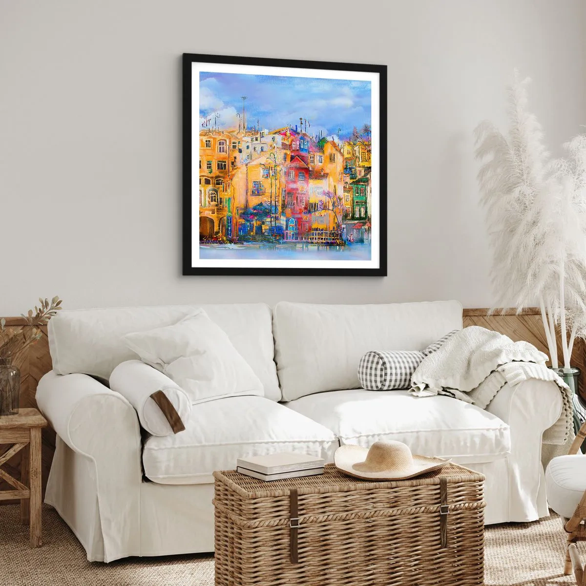 Affisch i svart ram - Vi är tillsammans - 40x40 cm