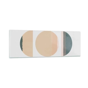 Glastavla - Bild på glas - Hjul efter hjul - 90x30 cm