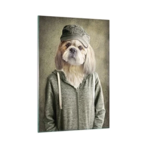 Glastavla - Bild på glas - Jag föredrar avslappnad stil - 80x120 cm