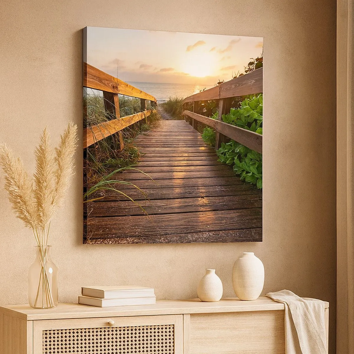 Canvastavla - Bild på duk - Direkt till stranden - 30x30 cm