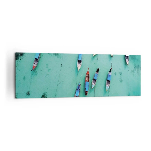 Canvastavla - Bild på duk - Under en glad väntan - 160x50 cm