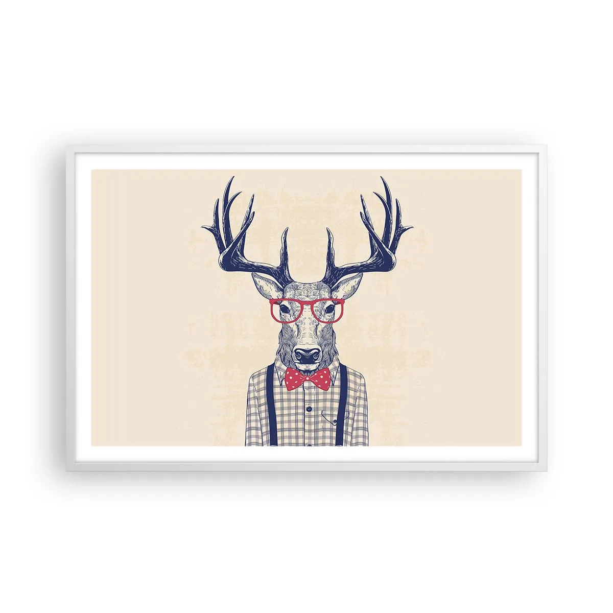 Affisch i vit ram - Rolig extravagans - 91x61 cm